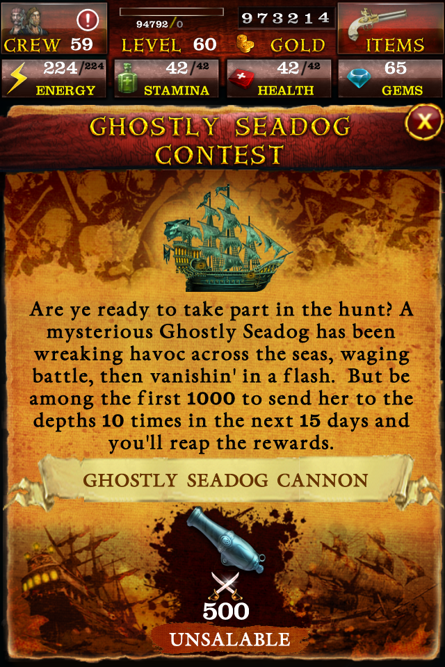 Pirates of the Caribbean : Master of the Seas – Ghostly Seadog Contest