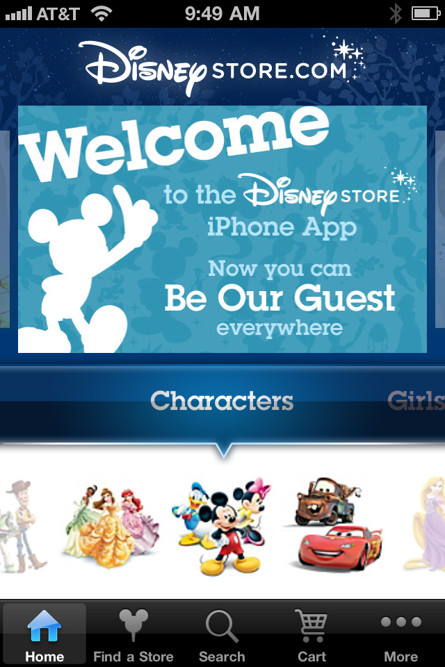 Review : Disney Store iPhone App